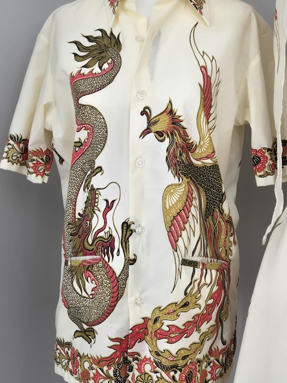 RARE 1970s Java Batik His & Hers Set,  Dragon Pho… - image 5