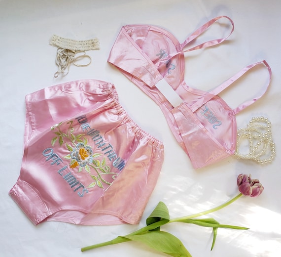 Vintage 1940s Novelty lingere set, 40s lingere se… - image 2