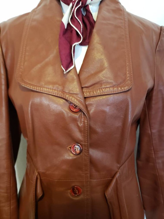 Vintage 1970s Leather Jacket, Krasners Leather ja… - image 3