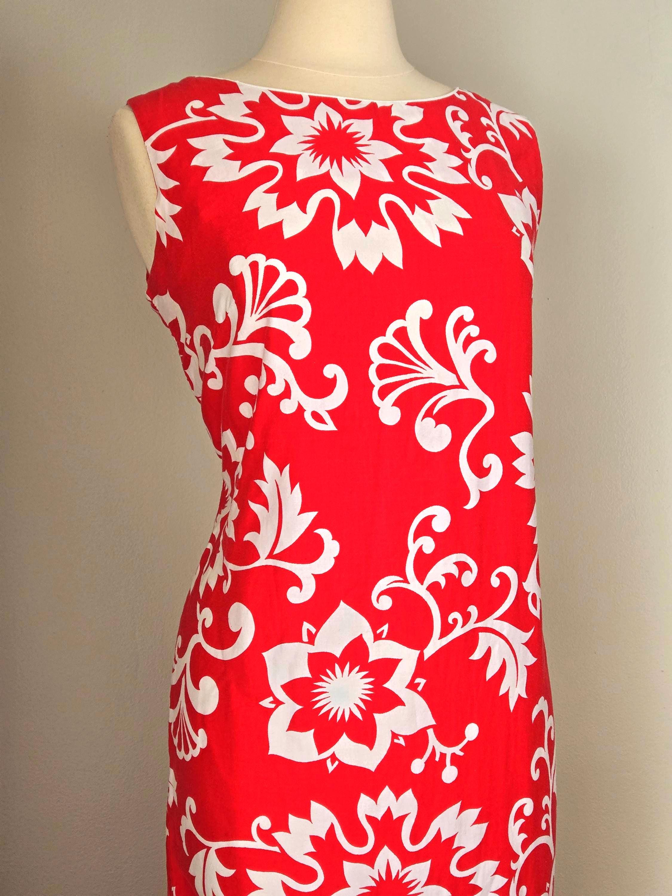 1970s Polynesian Bazar Hawaiian Maxi Dress | Vintage Tropical Floral ...