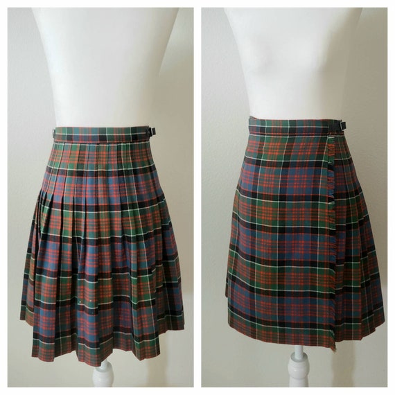 Vintage 1960s Tartan Kilt Skirt, 60s Vintage Scottis… - Gem