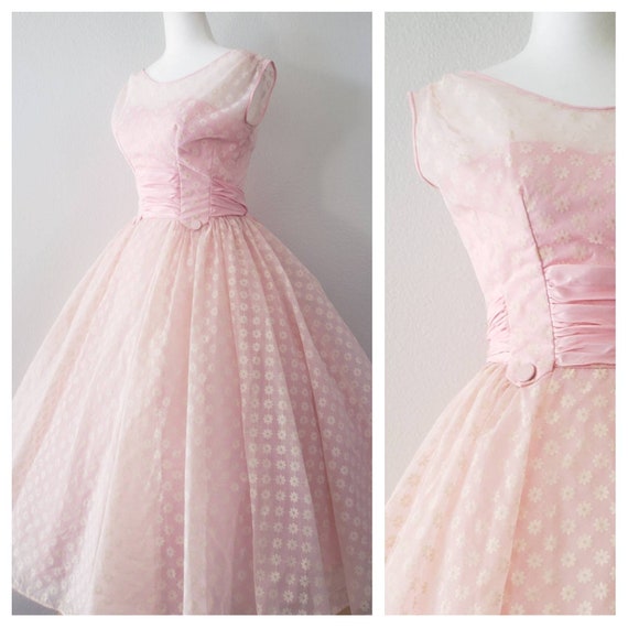 Vintage 1950s Emma Domb Pink Dress, 1950s Vintage… - image 1