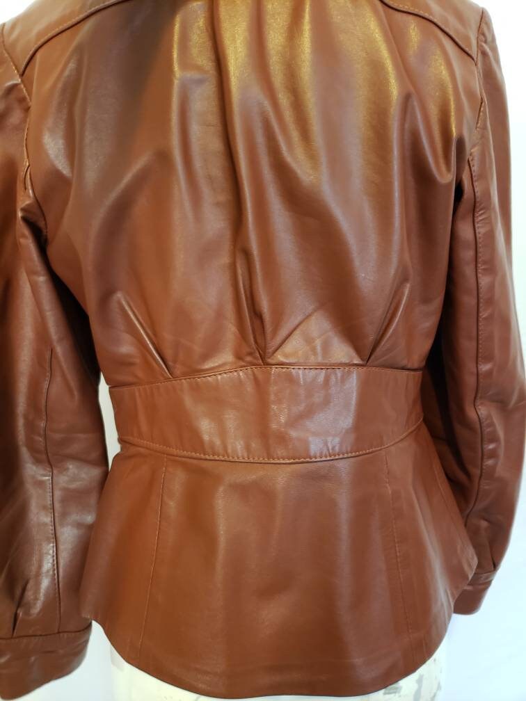 Vintage 1970s Leather Jacket, Krasners Leather Jacket, 70s Ladies