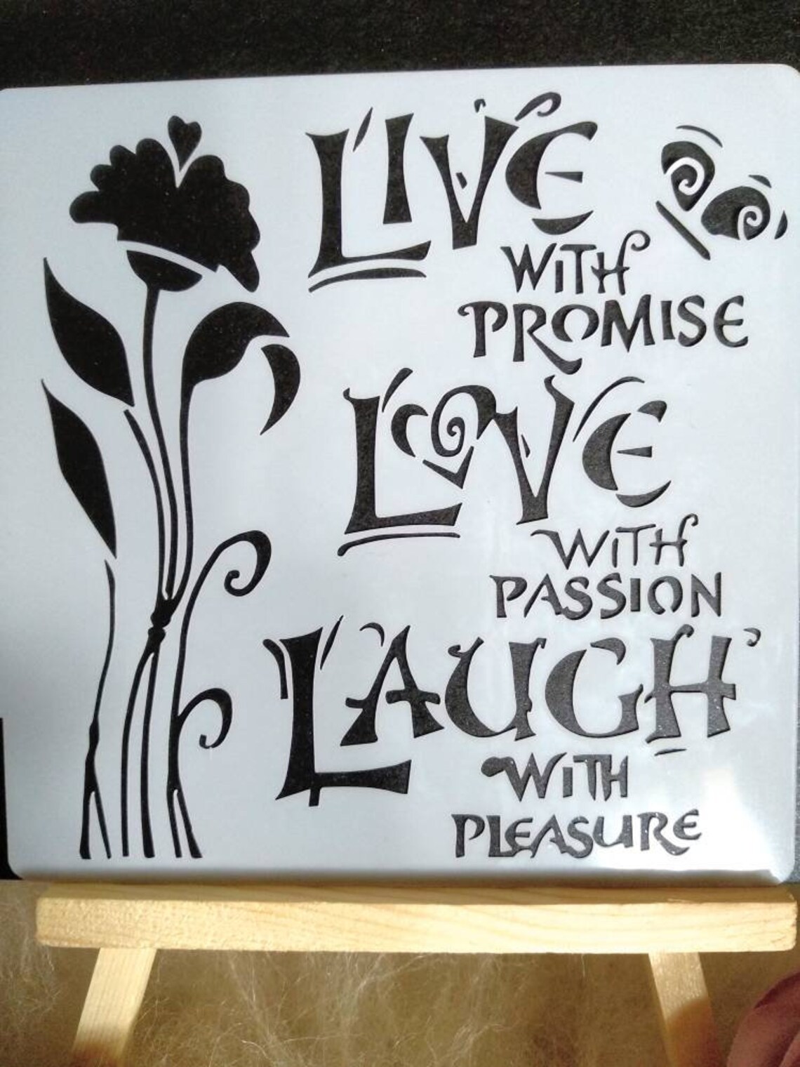 Stencil 'Live love laugh' Positive phrase stencil | Etsy