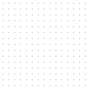Peut inclure: Une feuille de papier blanche présentant un motif de grille uniforme composé de petits points noirs régulièrement espacés. Les points sont disposés en rangées horizontales et verticales précises sur toute la surface, créant une grille de points.