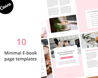 Minimalistic Pink Ebook / Workbook / Lead magnet template for coaches | Fully editable Canva ebook
