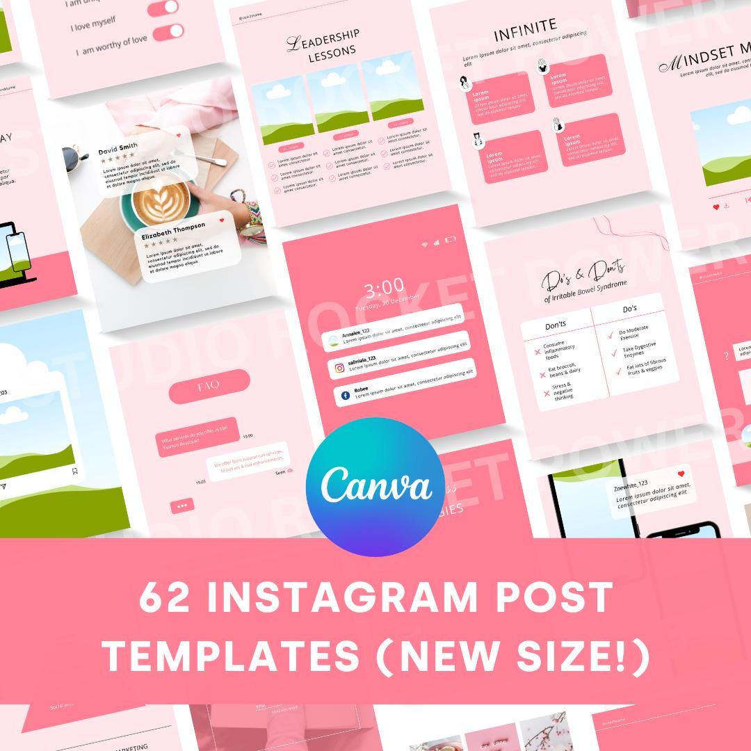 New Instagram Size 60+ Pink Instagram Post Templates | Canva Templates ...