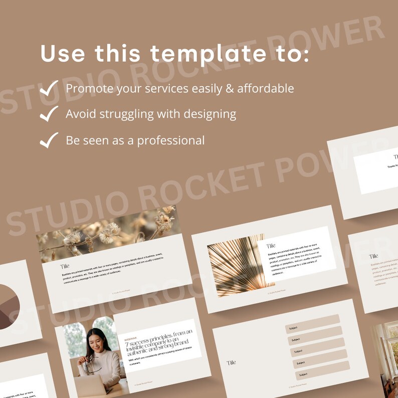25 Beige Canva Webinar Template / Presentation Template / Slide Deck ...