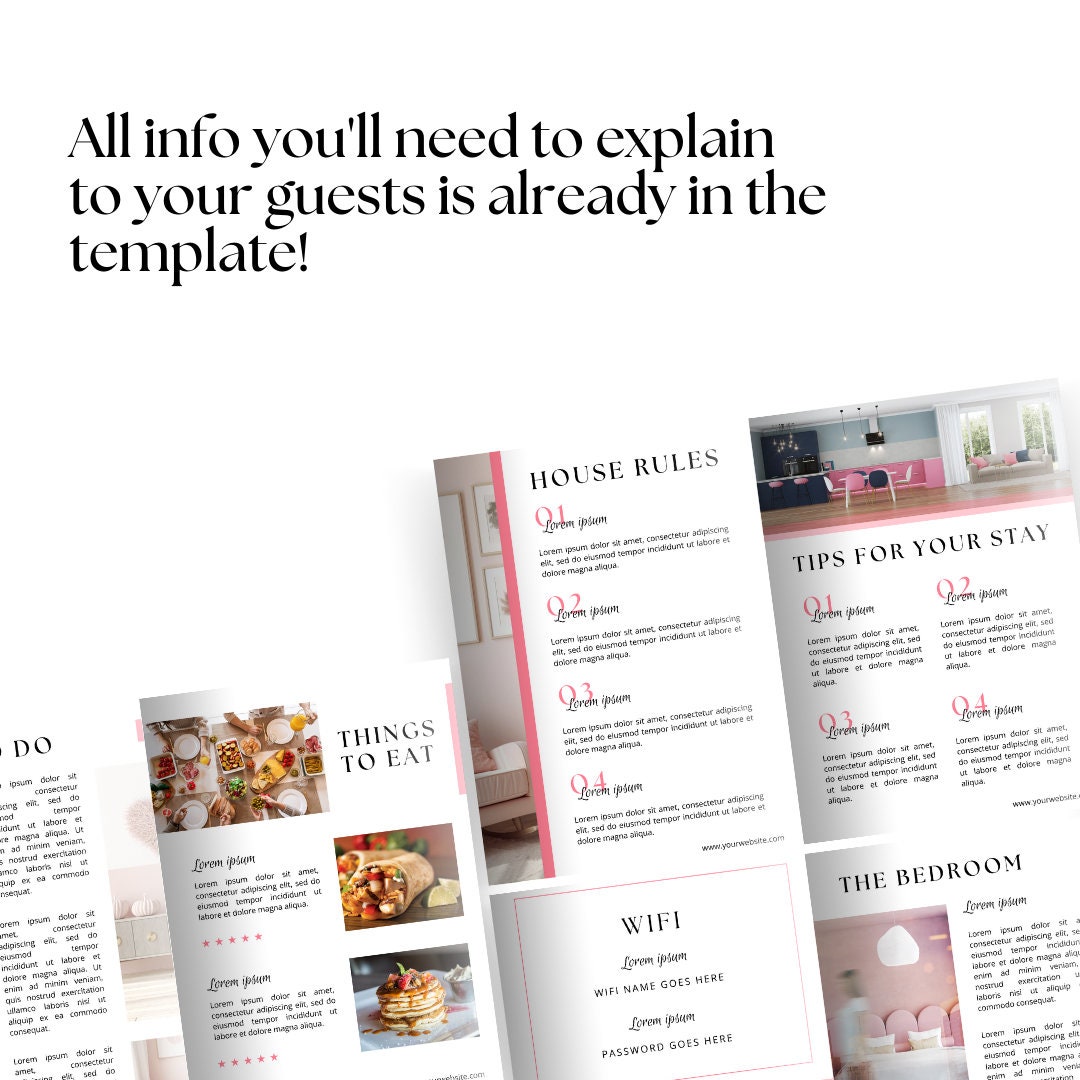 Airbnb Welcome Book Host Template, House Guide Canva Template | Airbnb ...