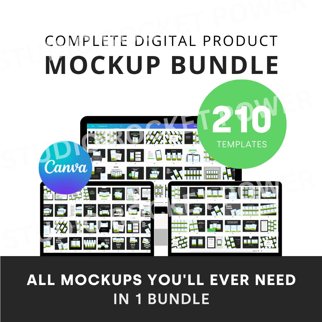 200+ Mockup Templates, Mockup Bundle | Editable Canva Templates | Etsy ...