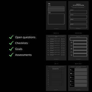 Ebook template Canva, ebook template, Canva ebook template, lead magnet template, coaching workbook, workbook template, online course workbooks, webinar action guide template, social media guide template, black ebook template, black Canva template