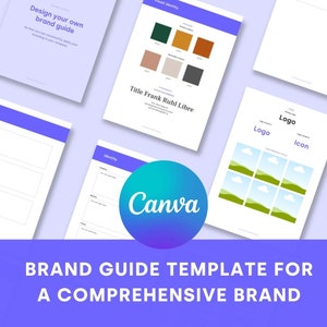 Simple Brand Guide Template Canva | Fully Editable Brand Guidelines and Workbook