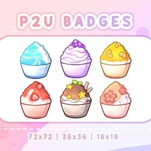 ICE CREAM Sub & Bit badges pack | Twitch Graphics  | Cute
