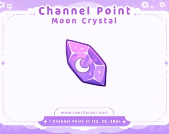Purple Crystal Moon Channel Point Icon for Twitch (Digital Download)