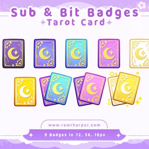 Tarot Cards Halloween Badges for Twitch / YouTube / Discord | Bit Badges | Twitch Sub Badges | Subscriber Badges | Discord Roles | Stream