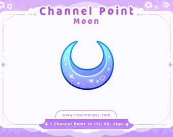 Moon Blue Crescent - Twitch Channel Point Icon (Digital Download)