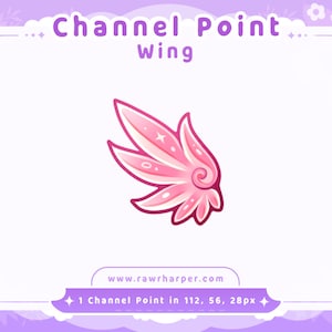 Pink Wing Twitch Channel Point Icon (Digital Download)