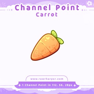 Carrot Channel Points for Twitch | Twitch Channel Point Icon | Twitch Emotes | Stream Emotes | Discord | Channel Points Redeem