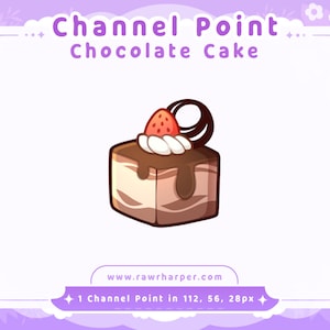 Chocolate Cake Twitch Channel Point Icon (Digital Download)