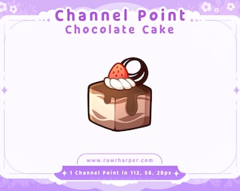 Chocolate Cake Twitch Channel Point Icon (Digital Download)