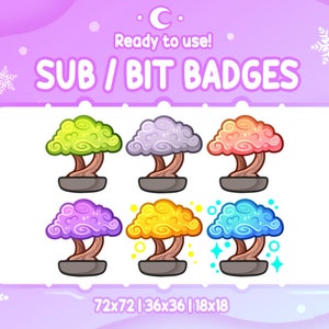 BONSAI TREE Twitch Sub & Bit Badges | Emotikony Streamerów | Grafiki Twitch dla Streamerów