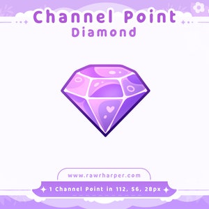 Diamond (purple) Channel Points for Twitch | Twitch Channel Point Icon | Twitch Emotes | Stream Emotes | Discord | Channel Points Redeem