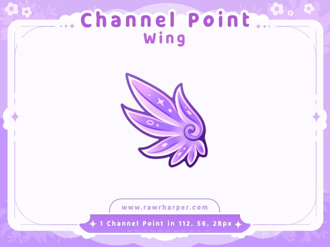 Purple Wing Twitch Channel Point Icon (Digital Download)