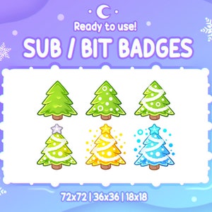 CHRISTMAS TREE Sub & Bit badges | Twitch Graphics for Streamers