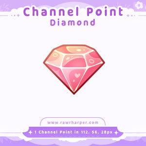 Pink Diamond Twitch Channel Point Icon (Digital Download)
