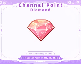 Pink Diamond Twitch Channel Point Icon (Digital Download)