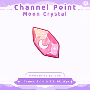 Crystal Moon (pink) Channel Points for Twitch | Twitch Channel Point Icon | Twitch Emotes | Stream Emotes | Discord | Channel Points Redeem