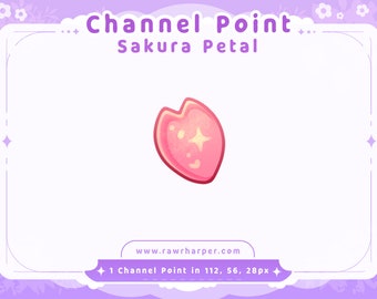 Sakura Petal Channel Points for Twitch | Twitch Channel Point Icon | Twitch Emotes | Stream Emotes | Discord | Channel Points Redeem