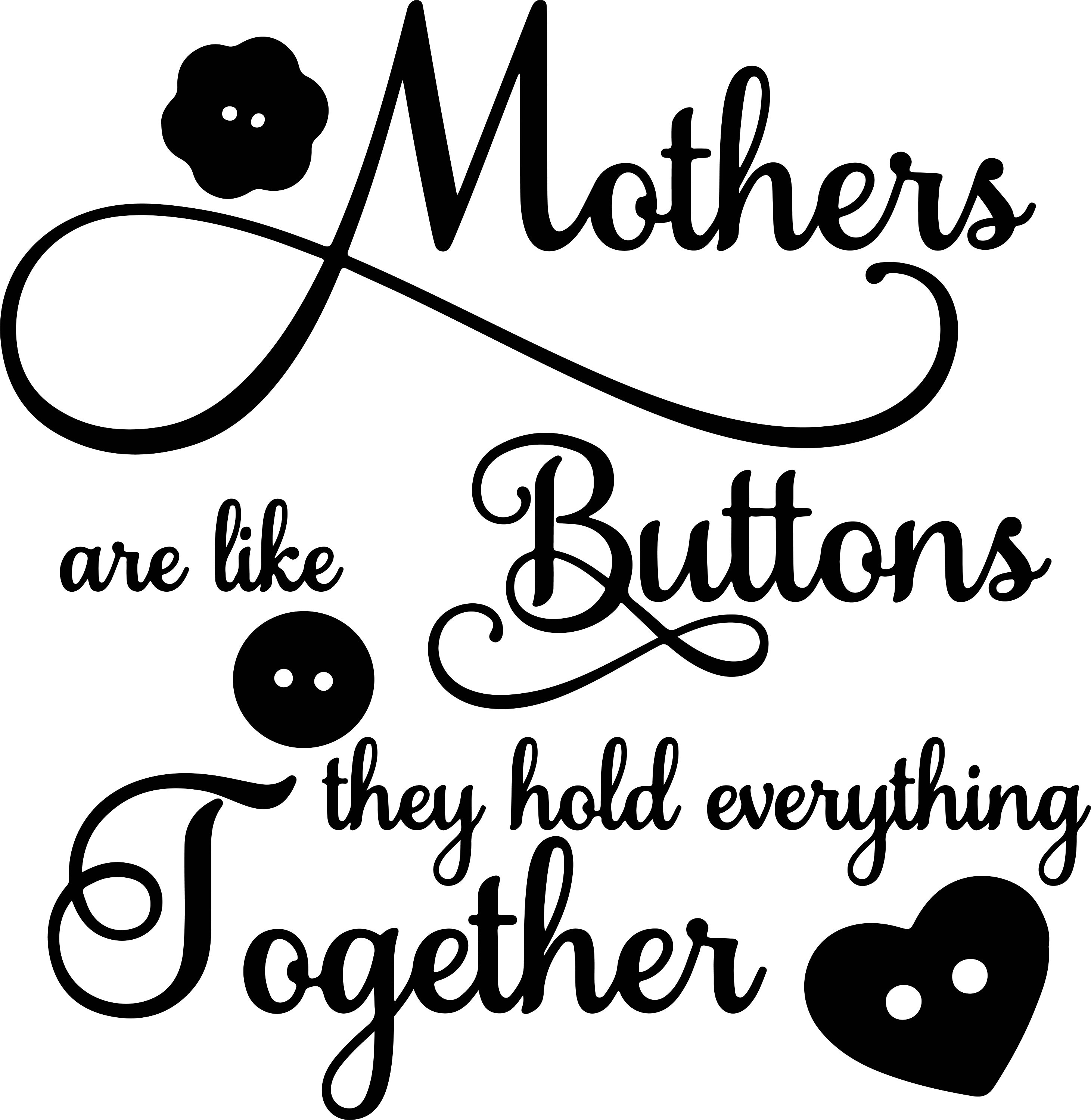 Mothers are like button as they hold everything together | Etsy