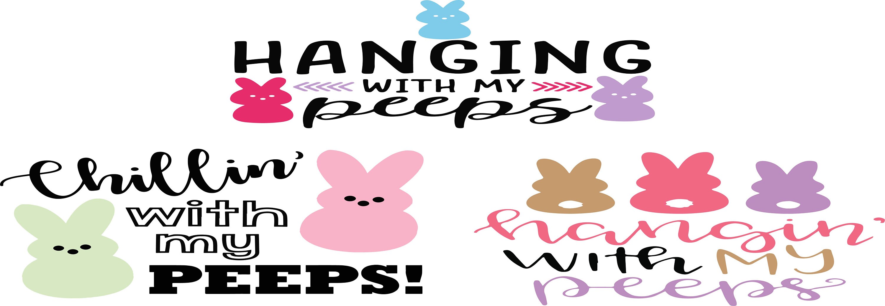 Hanging with my peeps svgpngjpegepsdxfaipdf | Etsy