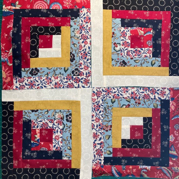 Log Cabin Patchwork Cushion Cover Complete Kit for Beginners Etsy