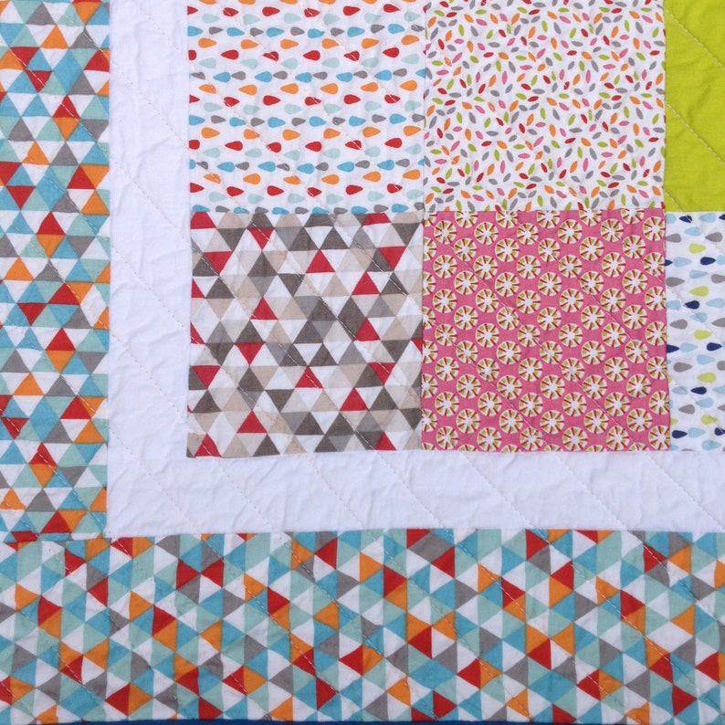 Patchwork Quilt Kit for beginners Retro finished size 100cm/40 Etsy