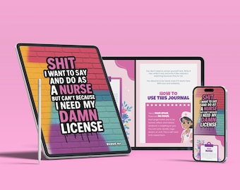 Rolig sjuksköterskejournal att skriva ut – Egenvård för utbrändhet, Sjuksköterskors psykiska hälsa – Nurses Week-present till sjuksköterskor, LPN:er och vårdpersonal