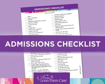 Admission check list