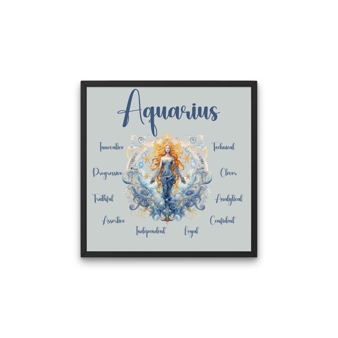 Aquarius, Zodiac Star Sign, January 20 to February 18, Horoscope Etsy