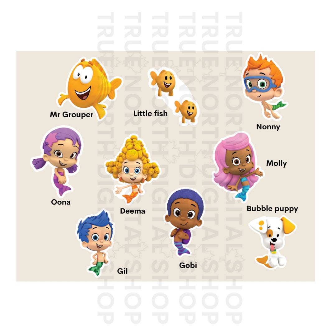 Bubble Guppies Stickers, Bubble Guppie Inspired Kids Stickers, Stickers ...