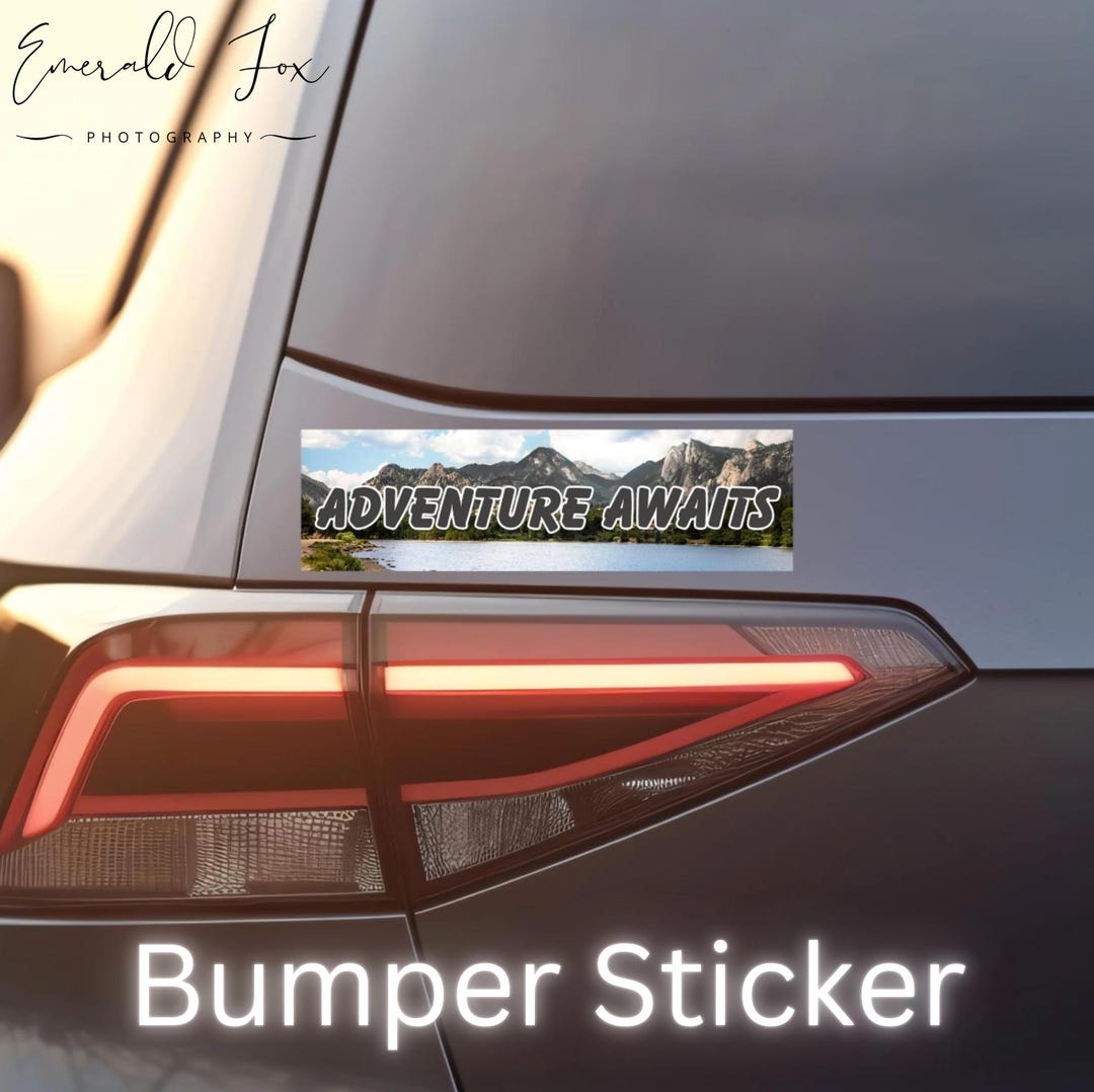 Adventure Awaits 11:3 Bumper Sticker Rocky Mountain National Park ...