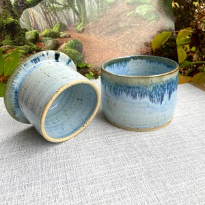 Französische Butterdose getöpfert Butter blau MehrMeer Butterkühler Keramik
