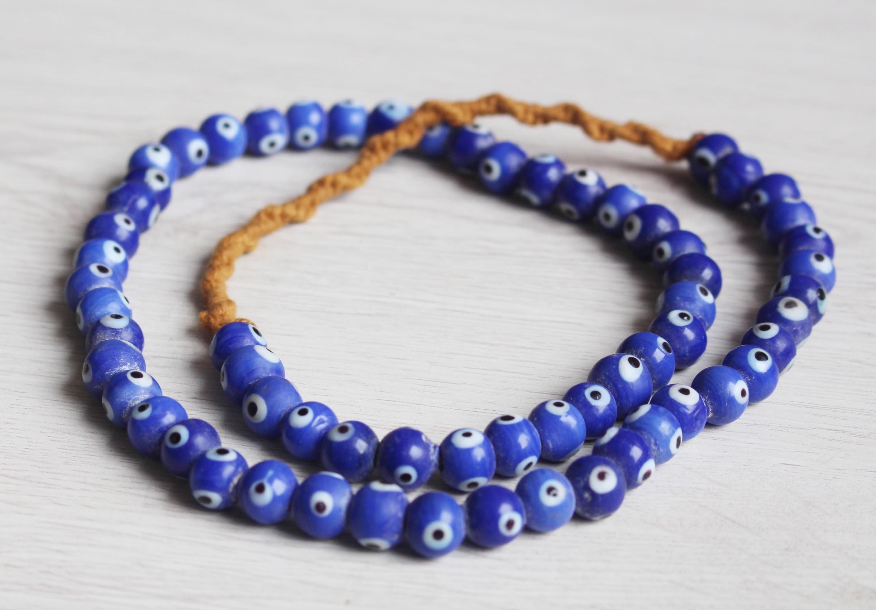 200pcs Evil Eye Beads for Bracelets Necklace Jewelry Making (8mm