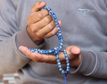 Blue Sodalite / 8mm gemstone mala / Buddhist yoga jewelry / prayer mala