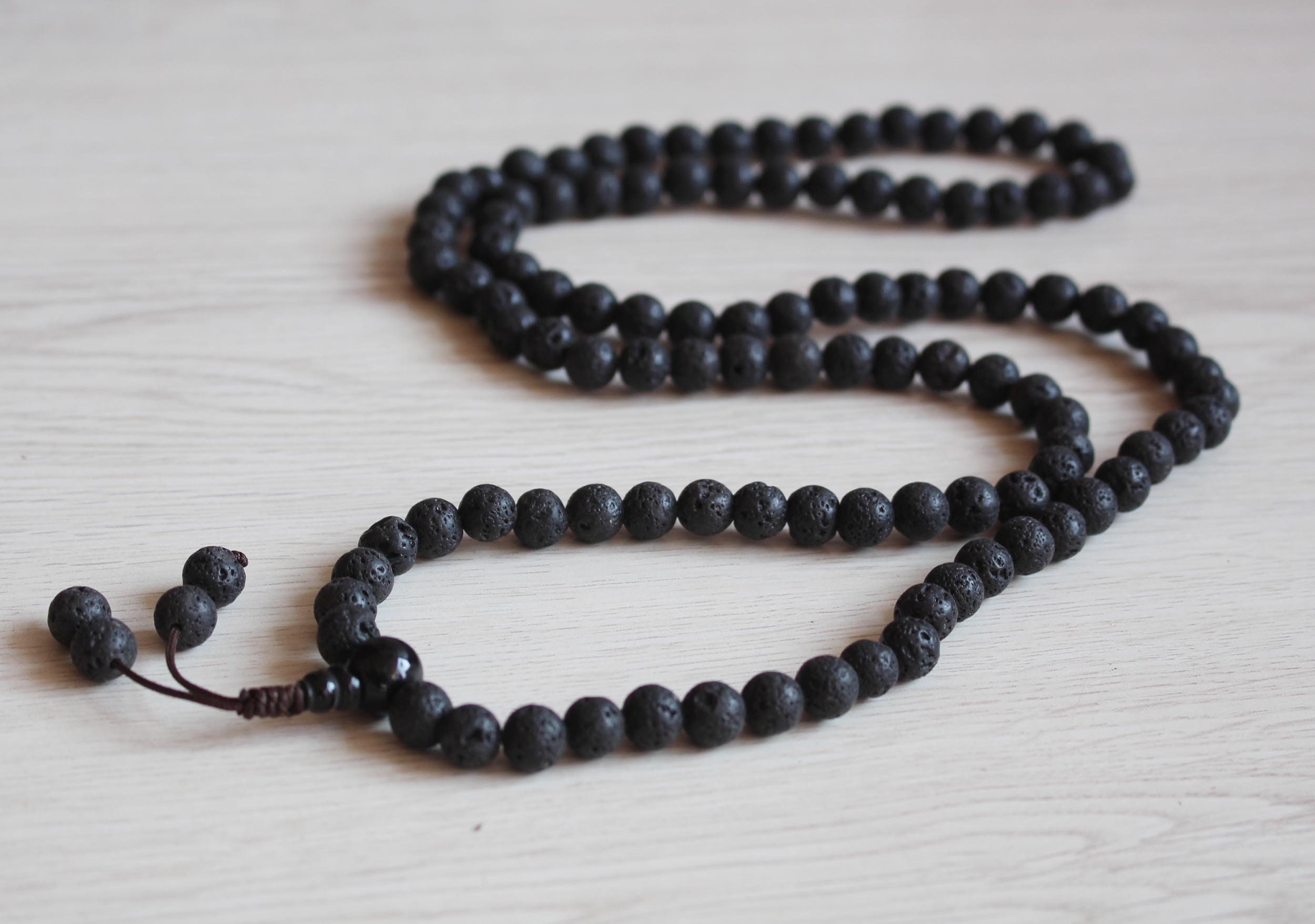 Lava beads / 8mm mala necklace / Beads / Buddha Jewelry / Meditation / yoga / DIY