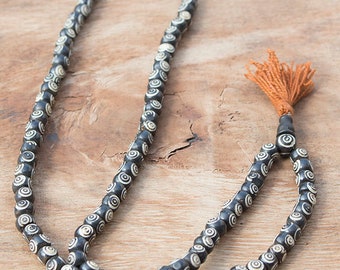 Nepal bone beads,8mm 108 beads mala Necklace - Boho Nepal- Prayer beads- yoga -diy