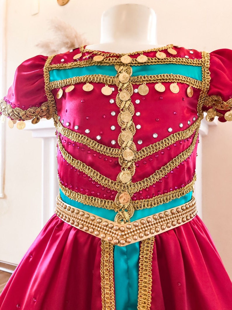 Disney Aladdin Inspired Jasmine Princess Costume Set Birthday Etsy