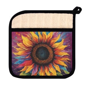 Sunflower Pot Holder with Pocket