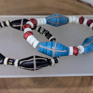 Beaded bracelets with beads from around the world, two styles,  glass beads, Unity Jewelry