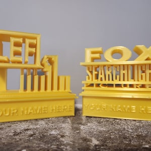 20th Century Logos Customizable Twentieth Television Fox Studio Interactive Video Statue Personalized Name Décor Movie Style Sign 画像 4